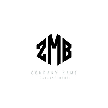 ZMB letter logo design with polygon shape. ZMB polygon logo monogram. ZMB cube logo design. ZMB hexagon vector logo template white and black colors. ZMB monogram, ZMB business and real estate logo. 