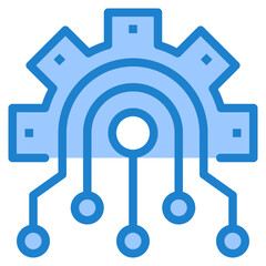 Network blue style icon