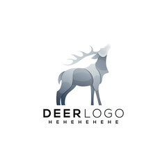deer colorful logo design ilustration