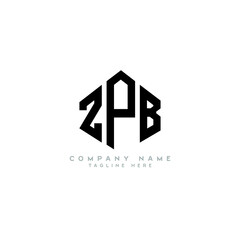 ZPB letter logo design with polygon shape. ZPB polygon logo monogram. ZPB cube logo design. ZPB hexagon vector logo template white and black colors. ZPB monogram, ZPB business and real estate logo. 