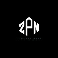 ZPN letter logo design with polygon shape. ZPN polygon logo monogram. ZPN cube logo design. ZPN hexagon vector logo template white and black colors. ZPN monogram, ZPN business and real estate logo. 