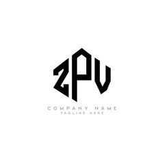 ZPV letter logo design with polygon shape. ZPV polygon logo monogram. ZPV cube logo design. ZPV hexagon vector logo template white and black colors. ZPV monogram, ZPV business and real estate logo. 