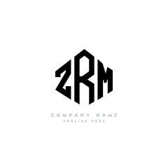 ZRM letter logo design with polygon shape. ZRM polygon logo monogram. ZRM cube logo design. ZRM hexagon vector logo template white and black colors. ZRM monogram, ZRM business and real estate logo. 