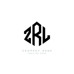 ZRL letter logo design with polygon shape. ZRL polygon logo monogram. ZRL cube logo design. ZRL hexagon vector logo template white and black colors. ZRL monogram, ZRL business and real estate logo. 