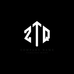 ZTQ letter logo design with polygon shape. ZTQ polygon logo monogram. ZTQ cube logo design. ZTQ hexagon vector logo template white and black colors. ZTQ monogram, ZTQ business and real estate logo. 