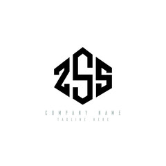 ZSS letter logo design with polygon shape. ZSS polygon logo monogram. ZSS cube logo design. ZSS hexagon vector logo template white and black colors. ZSS monogram, ZSS business and real estate logo. 