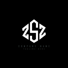 ZSZ letter logo design with polygon shape. ZSZ polygon logo monogram. ZSZ cube logo design. ZSZ hexagon vector logo template white and black colors. ZSZ monogram, ZSZ business and real estate logo. 