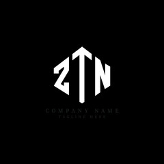 ZTN letter logo design with polygon shape. ZTN polygon logo monogram. ZTN cube logo design. ZTN hexagon vector logo template white and black colors. ZTN monogram, ZTN business and real estate logo 