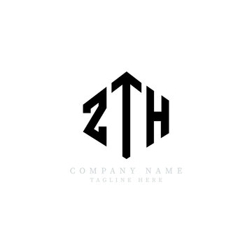 ZTH letter logo design with polygon shape. ZTH polygon logo monogram. ZTH cube logo design. ZTH hexagon vector logo template white and black colors. ZTH monogram, ZTH business and real estate logo. 