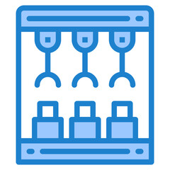 Engine blue style icon