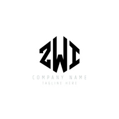 ZWI letter logo design with polygon shape. ZWI polygon logo monogram. ZWI cube logo design. ZWI hexagon vector logo template white and black colors. ZWI monogram, ZWI business and real estate logo. 
