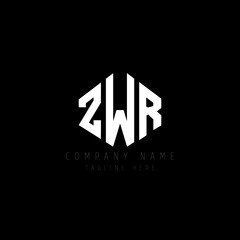 ZWR letter logo design with polygon shape. ZWR polygon logo monogram. ZWR cube logo design. ZWR hexagon vector logo template white and black colors. ZWR monogram, ZWR business and real estate logo. 