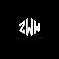 ZWW letter logo design with polygon shape. ZWW polygon logo monogram. ZWW cube logo design. ZWW hexagon vector logo template white and black colors. ZWW monogram, ZWW business and real estate logo. 