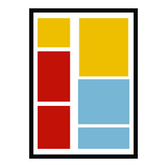 Abstract Geometric Wall Art. Mid Century Illustration in Minimal Style for house Decoration Background. Shape Art Set of soft color painting in boho style. poster template layouts.