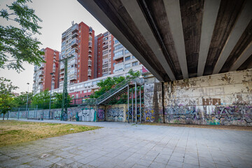 edificios y partes de edificios en ciudad moderna sin determinar