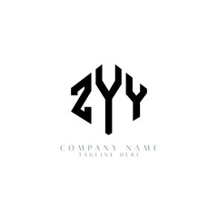 ZYY letter logo design with polygon shape. ZYY polygon logo monogram. ZYY cube logo design. ZYY hexagon vector logo template white and black colors. ZYY monogram, ZYY business and real estate logo. 
