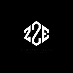 ZZE letter logo design with polygon shape. ZZE polygon logo monogram. ZZE cube logo design. ZZE hexagon vector logo template white and black colors. ZZE monogram, ZZE business and real estate logo. 