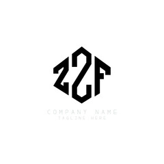 ZZF letter logo design with polygon shape. ZZF polygon logo monogram. ZZF cube logo design. ZZF hexagon vector logo template white and black colors. ZZF monogram, ZZF business and real estate logo. 