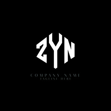 ZYN letter logo design with polygon shape. ZYN polygon logo monogram. ZYN cube logo design. ZYN hexagon vector logo template white and black colors. ZYN monogram, ZYN business and real estate logo. 