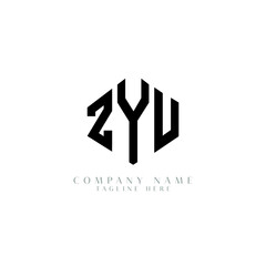 Fototapeta premium ZZU letter logo design with polygon shape. ZZU polygon logo monogram. ZZU cube logo design. ZZU hexagon vector logo template white and black colors. ZZU monogram, ZZU business and real estate logo. 