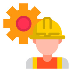 Engineer flat style icon
