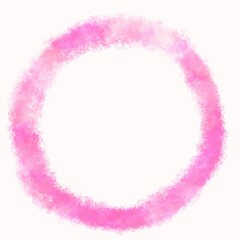 青色の水彩で描かれた円形