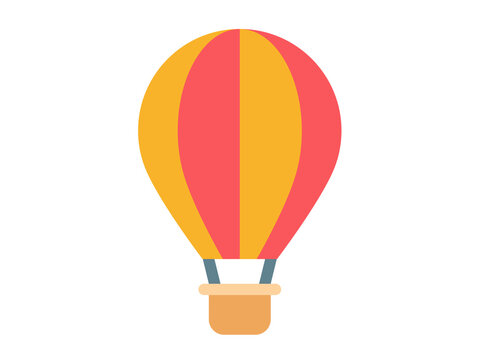 air balloon single isolated icon with flat style