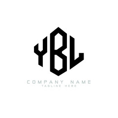 YBL letter logo design with polygon shape. YBL polygon logo monogram. YBL cube logo design. YBL hexagon vector logo template white and black colors. YBL monogram, YBL business and real estate logo. 