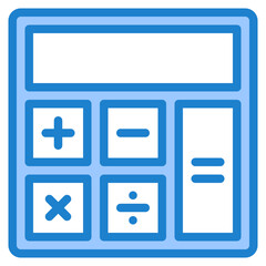 Calculator blue style icon