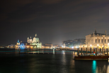 Fototapeta na wymiar San Marco and Santa Maria della Salute cathedral in Venice, Italy