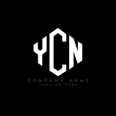 YCN letter logo design with polygon shape. YCN polygon logo monogram. YCN cube logo design. YCN hexagon vector logo template white and black colors. YCN monogram, YCN business and real estate logo. 
