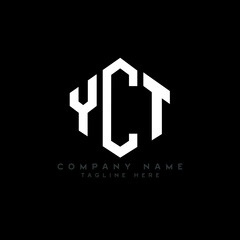 YCT letter logo design with polygon shape. YCT polygon logo monogram. YCT cube logo design. YCT hexagon vector logo template white and black colors. YCT monogram, YCT business and real estate logo. 