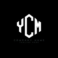YCM letter logo design with polygon shape. YCM polygon logo monogram. YCM cube logo design. YCM hexagon vector logo template white and black colors. YCM monogram, YCM business and real estate logo. 