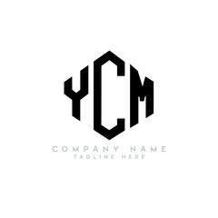 YCM letter logo design with polygon shape. YCM polygon logo monogram. YCM cube logo design. YCM hexagon vector logo template white and black colors. YCM monogram, YCM business and real estate logo. 