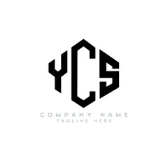 YCS letter logo design with polygon shape. YCS polygon logo monogram. YCS cube logo design. YCS hexagon vector logo template white and black colors. YCS monogram, YCS business and real estate logo. 