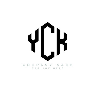 YCK letter logo design with polygon shape. YCK polygon logo monogram. YCK cube logo design. YCK hexagon vector logo template white and black colors. YCK monogram, YCK business and real estate logo. 