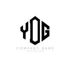 YDG letter logo design with polygon shape. YDG polygon logo monogram. YDG cube logo design. YDG hexagon vector logo template white and black colors. YDG monogram, YDG business and real estate logo. 