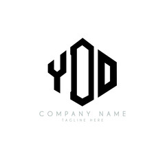 YDO letter logo design with polygon shape. YDO polygon logo monogram. YDO cube logo design. YDO hexagon vector logo template white and black colors. YDO monogram, YDO business and real estate logo. 