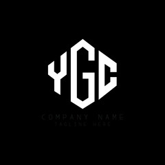 YGC letter logo design with polygon shape. YGC polygon logo monogram. YGC cube logo design. YGC hexagon vector logo template white and black colors. YGC monogram, YGC business and real estate logo. 