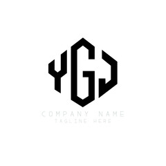 YGJ letter logo design with polygon shape. YGJ polygon logo monogram. YGJ cube logo design. YGJ hexagon vector logo template white and black colors. YGJ monogram, YGJ business and real estate logo. 