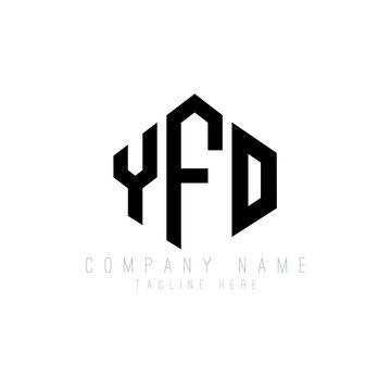 YFO letter logo design with polygon shape. YFO polygon logo monogram. YFO cube logo design. YFO hexagon vector logo template white and black colors. YFO monogram, YFO business and real estate logo. 