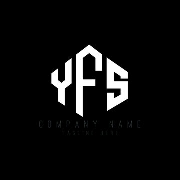 YFS letter logo design with polygon shape. YFS polygon logo monogram. YFS cube logo design. YFS hexagon vector logo template white and black colors. YFS monogram, YFS business and real estate logo. 