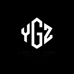 YGZ letter logo design with polygon shape. YGZ polygon logo monogram. YGZ cube logo design. YGZ hexagon vector logo template white and black colors. YGZ monogram, YGZ business and real estate logo. 