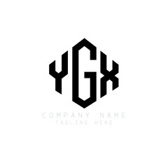 YGX letter logo design with polygon shape. YGX polygon logo monogram. YGX cube logo design. YGX hexagon vector logo template white and black colors. YGX monogram, YGX business and real estate logo. 