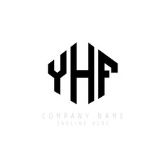 YHF letter logo design with polygon shape. YHF polygon logo monogram. YHF cube logo design. YHF hexagon vector logo template white and black colors. YHF monogram, YHF business and real estate logo. 