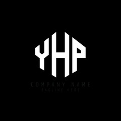 YHP letter logo design with polygon shape. YHP polygon logo monogram. YHP cube logo design. YHP hexagon vector logo template white and black colors. YHP monogram, YHP business and real estate logo. 