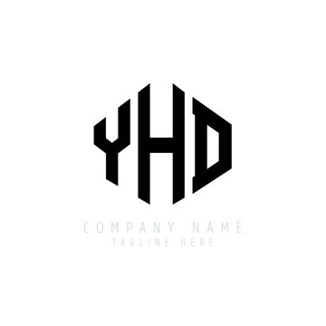 YHD letter logo design with polygon shape. YHD polygon logo monogram. YHD cube logo design. YHD hexagon vector logo template white and black colors. YHD monogram, YHD business and real estate logo. 