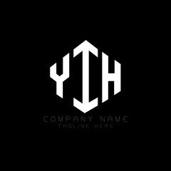 YIH letter logo design with polygon shape. YIH polygon logo monogram. YIH cube logo design. YIH hexagon vector logo template white and black colors. YIH monogram, YIH business and real estate logo. 