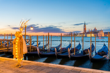 Famous carnival in Venice, Italy