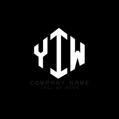 YIW letter logo design with polygon shape. YIW polygon logo monogram. YIW cube logo design. YIW hexagon vector logo template white and black colors. YIW monogram, YIW business and real estate logo. 